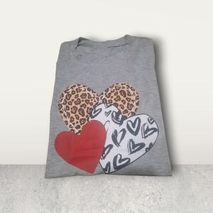 Gray Kids Shirt with Heart Design